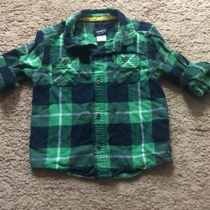 Flannel plaid toddler boy shirt